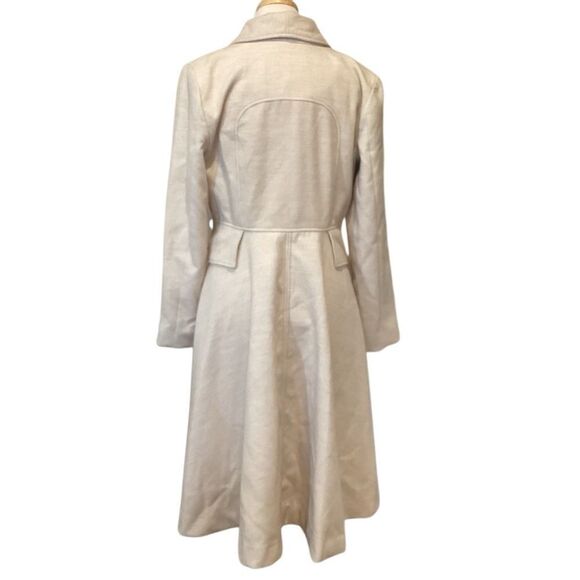 Anthropologie Evaline Textured Coat Natural Sz 8 - Picture 9 of 16